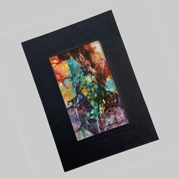 Green Man print from original Watercolor painting - Picture 4 of 5